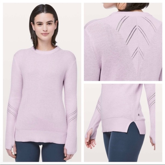 Lululemon Time To Restore Pink Cashlu Cashmere Blend
Sweater Lightweight  Size 2 - Picture 3 of 11